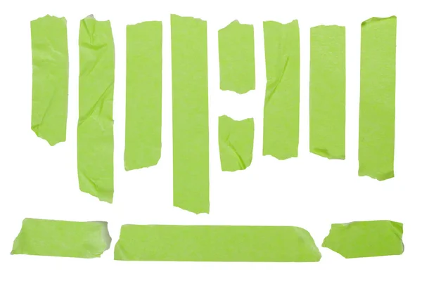 Green Masking Tape Isolated on White — Stock Photo, Image