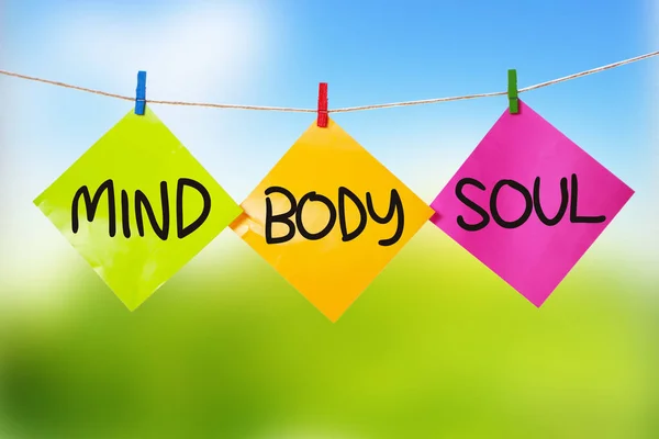 Mind Body Soul. Inspirational text — Stock Photo, Image