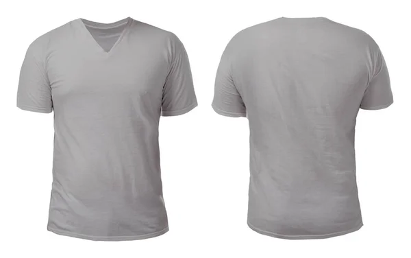 Шаблон футболки Grey V-Neck — стоковое фото