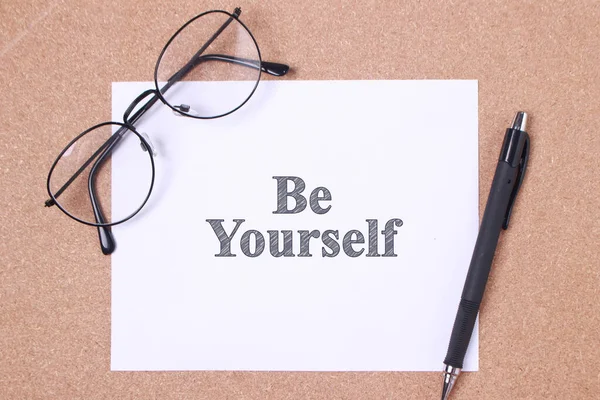 Be Yourself, Motivational Business Words Quotes Concept — Stock Photo, Image