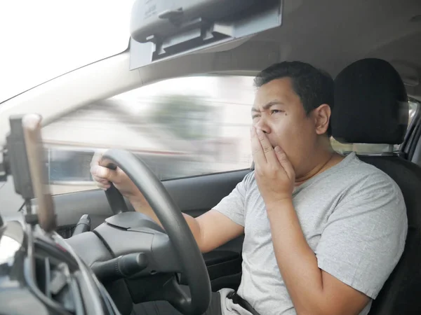 Sleepy Tired Male Driver