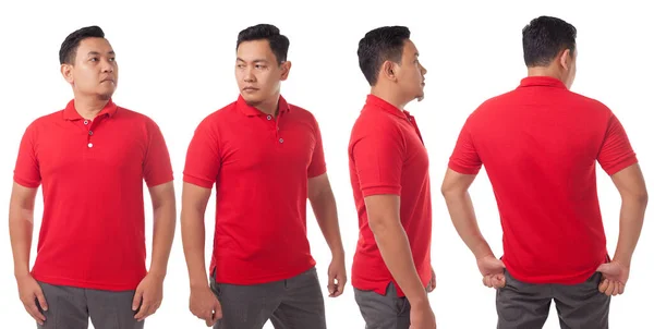 Plantilla de diseño de camisa de cuello rojo — Foto de Stock