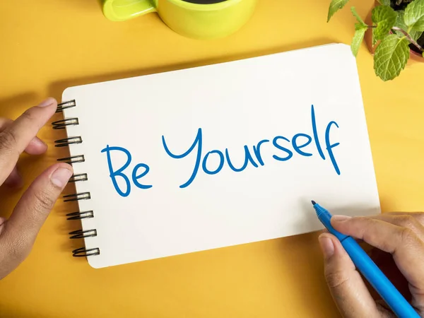 Seja você mesmo, Motivational Business Words Quotes Concept — Fotografia de Stock