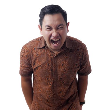 Zor zorba ifade ve ileriye dönük gülen adam