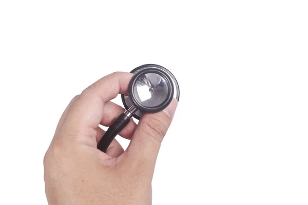 Stetoskop ręczny Doktora izolowany na białym — Zdjęcie stockowe