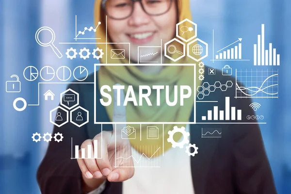 Startup Start Up, Palavras Motivacionais Citação Conceito — Fotografia de Stock