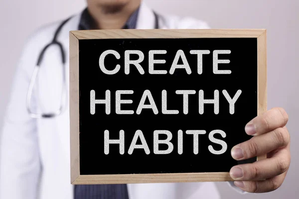 Tworzenie zdrowych nawyków. Zdrowie i koncepcja medyczna — Zdjęcie stockowe