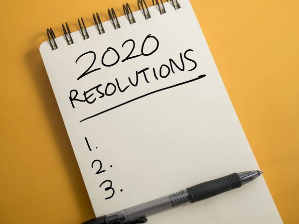 Rezolucje planów na rok 2020 Nowy Rok — Zdjęcie stockowe