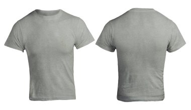 Grey Shirt Design Template, Heather Color Shirt clipart