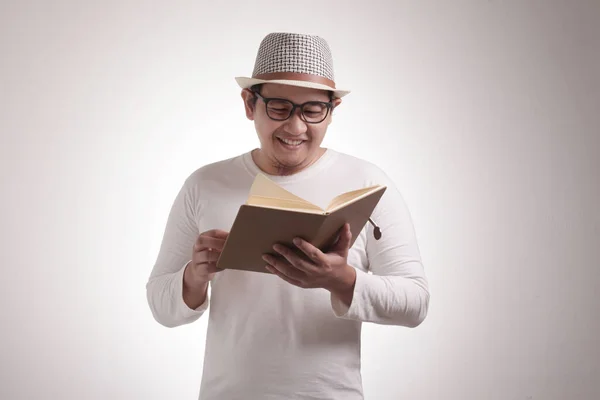 Retrato Hombre Asiático Con Camisa Blanca Casual Parecía Feliz Sonriente — Foto de Stock