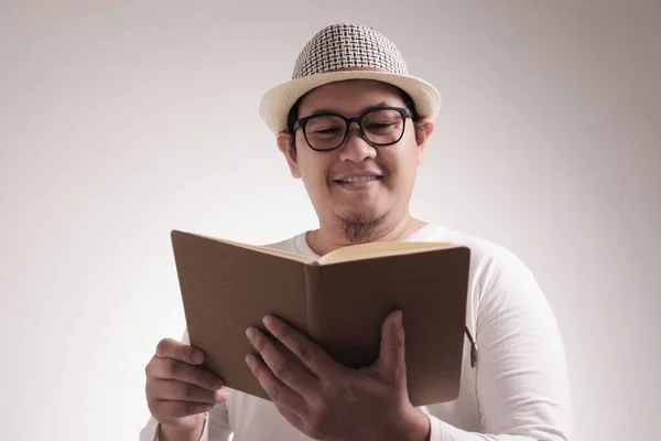 Retrato Hombre Asiático Con Camisa Blanca Casual Parecía Feliz Sonriente — Foto de Stock