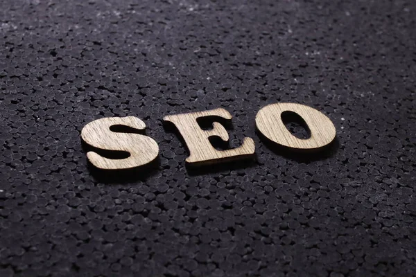 Seo Search Engine Optimization Motivational Internet Business Words Quotes Madeira — Fotografia de Stock