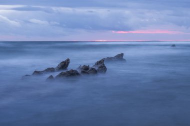 Cantabria deniz kıyılarında peyzaj