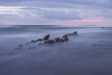 Cantabria deniz kıyılarında peyzaj
