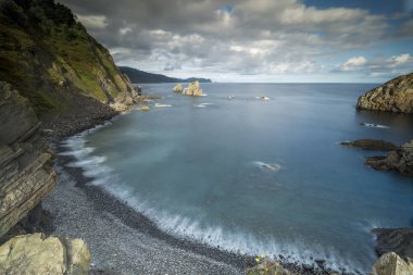 Cantabria deniz kıyılarında peyzaj