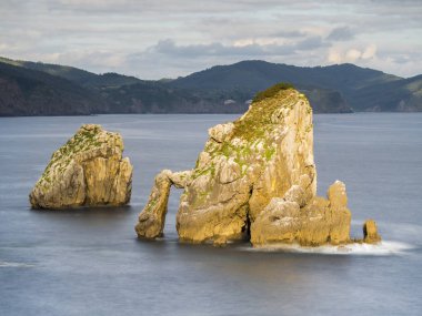 Cantabria deniz kıyılarında peyzaj