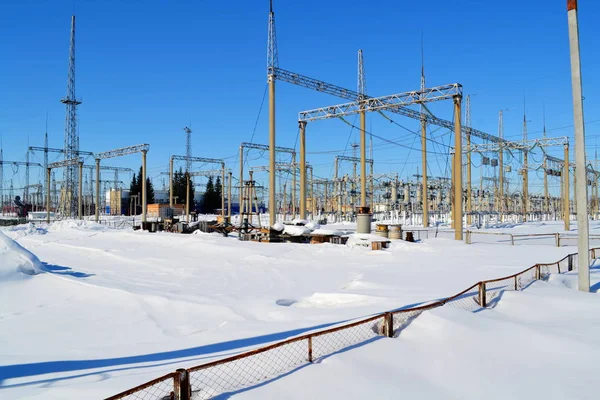 Subestações elétricas Sibéria — Fotografia de Stock