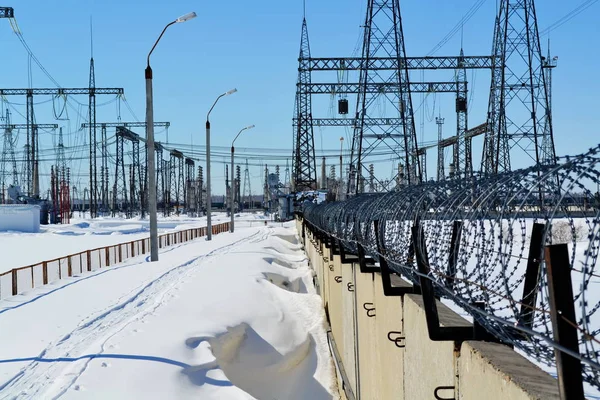 Sottostazioni elettriche Siberia — Foto Stock