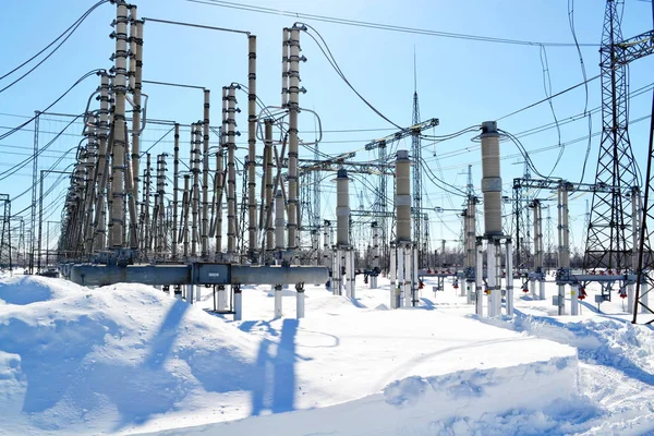 Electric substations Siberia — Stock Photo, Image