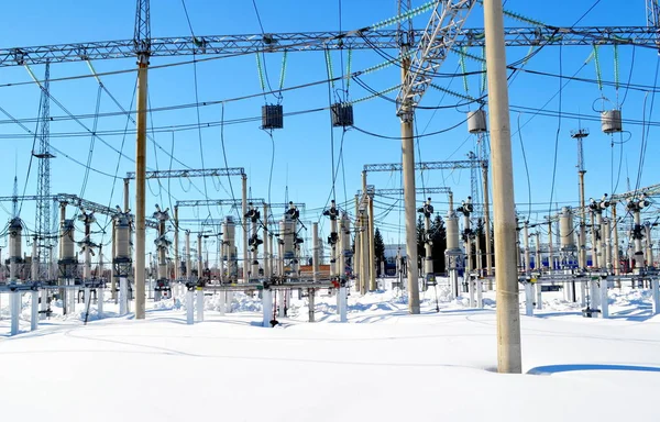 Subestações elétricas Sibéria — Fotografia de Stock