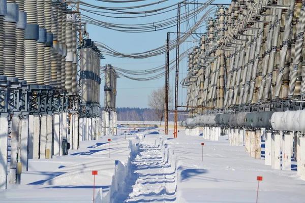 Elektriska transformatorstationer Sibirien — Stockfoto