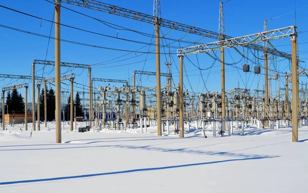 전기 변전소 시베리아 — 스톡 사진