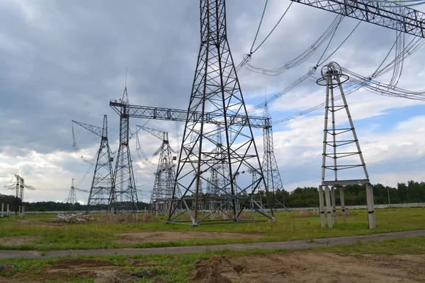 Subestações Elétricas Fornecer Toda Região Atual Sibéria — Fotografia de Stock