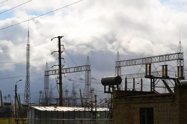 Elektrische Onderstations Levering Huidige Hele Regio Siberië — Stockfoto