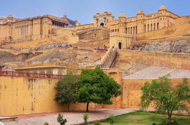 Amber Fort yakınındaki Jaipur Rajasthan, Hindistan