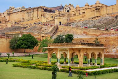 Amber Fort yakınındaki Jaipur Rajasthan, Hindistan