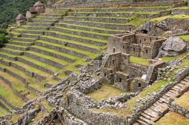 Peru'daki Machu Picchu adlı tarım taş teraslar