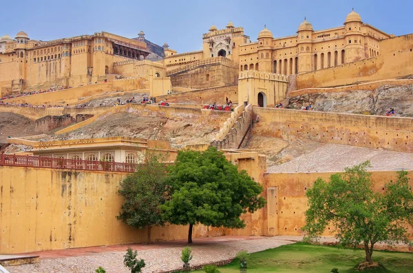 Amber Fort κοντά σε Jaipur στο Ρατζαστάν, Ινδία — Φωτογραφία Αρχείου