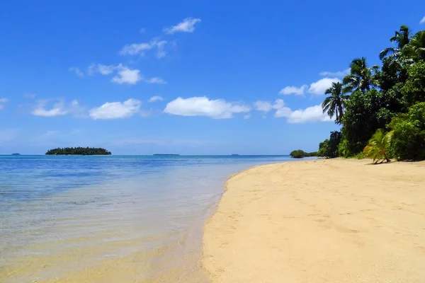 Piaszczysta plaża na wyspie Pangaimotu w pobliżu wyspa Tongatapu w Tonga — Zdjęcie stockowe