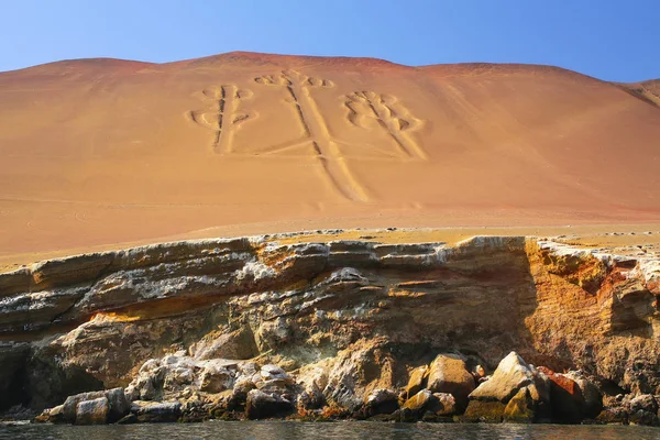 Candelabros de los Andes en Pisco Bay, Perú — Foto de Stock