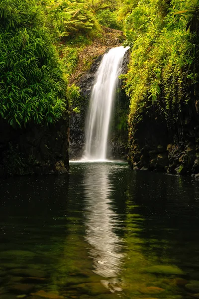 Cascada de Wainibau al final del paseo costero de Lavena en Taveuni —  Fotos de Stock