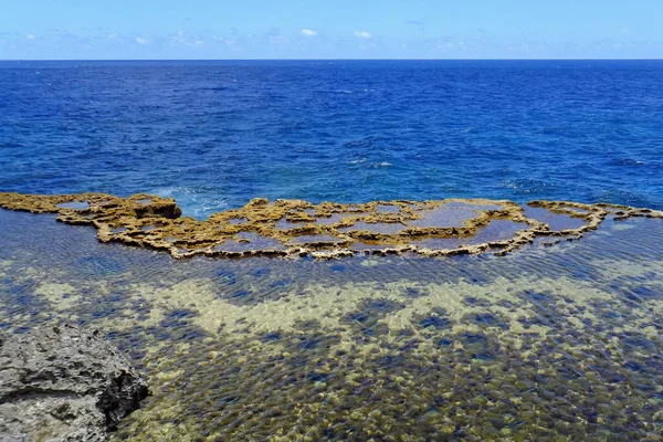 Linia brzegowa w południowej części wyspy Tongatapu w Tonga — Zdjęcie stockowe