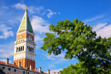 St. Mark 's Campanile Venedik, İtalya' daki Piazza San Marco 'da
