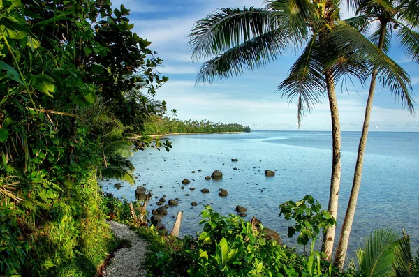 Havsutsikt vid Lavena Costal Walk på Taveuni Island, Fiji — Stockfoto