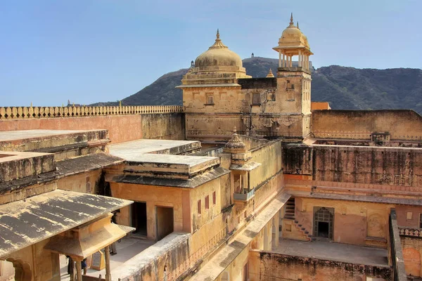 View of zenana in the fourth courtyard of Amber Fort, Раджастан , — стоковое фото