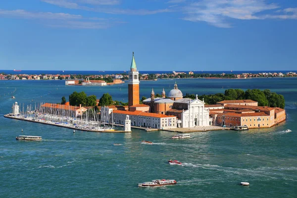 Αεροφωτογραφία του νησί του San Giorgio Maggiore Βενετία, Ιταλία — Φωτογραφία Αρχείου