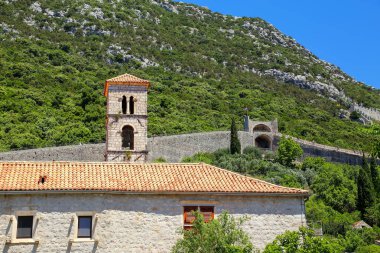 Ston kasaba ve Savunma duvarları Peljesac Yarımadası, Hırvatistan