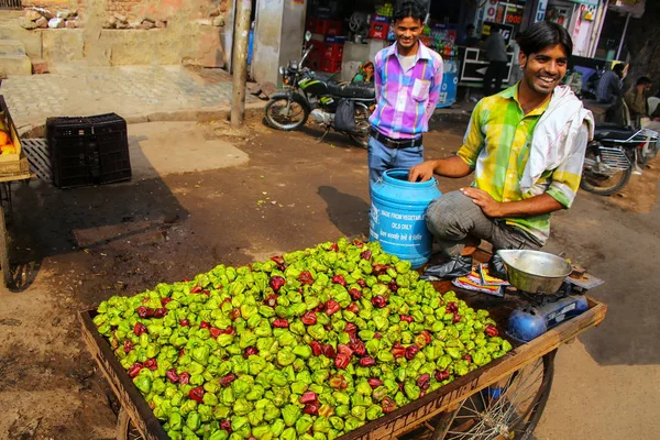 FATEHPUR SIKRI, INDIA-NOVIEMBRE 9: El hombre no identificado vende agua c — Foto de Stock