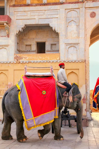 AMBER, INDIA - 13 DE NOVIEMBRE: Paseos no identificados condecorados ele — Foto de Stock