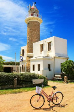 Punta Brava lighthouse in Punta Carretas, Montevideo, Uruguay clipart