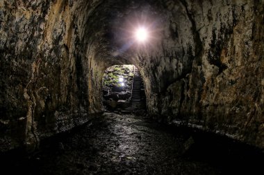 Lav tüp Santa Cruz adasında Galapagos Nat Dağlık
