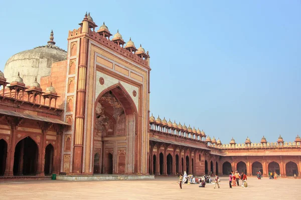 Fatehpur Sikri, Indie Styczeń 30: Dziedziniec Jama Masjid na Ja — Zdjęcie stockowe