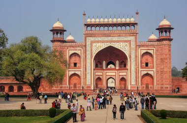 Agra, Hindistan-Ocak 31: Darwaza-i-Rauza (büyük kapısı) Chowk-i içinde 