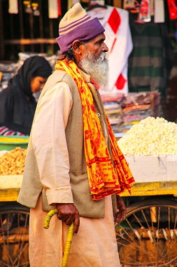 Agra, Hindistan - 10 Kasım: Kimliği belirsiz yürür, Kinari Baza