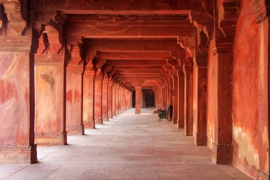 Panch Mahal Fatehpur Sikri, Uttar Pradesh, Hindistan sütunlu. Fatehpur Sikri Hindistan'da Babür mimarisinin en iyi korunmuş örneklerinden biridir.