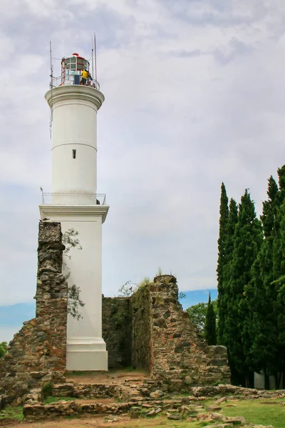 Faro Ruinas Del Convento San Franciso Colonia Del Sacramento Uruguay — Foto de Stock